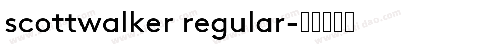 scottwalker regular字体转换